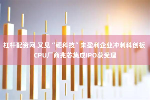 杠杆配资网 又见“硬科技”未盈利企业冲刺科创板 CPU厂商兆芯集成IPO获受理